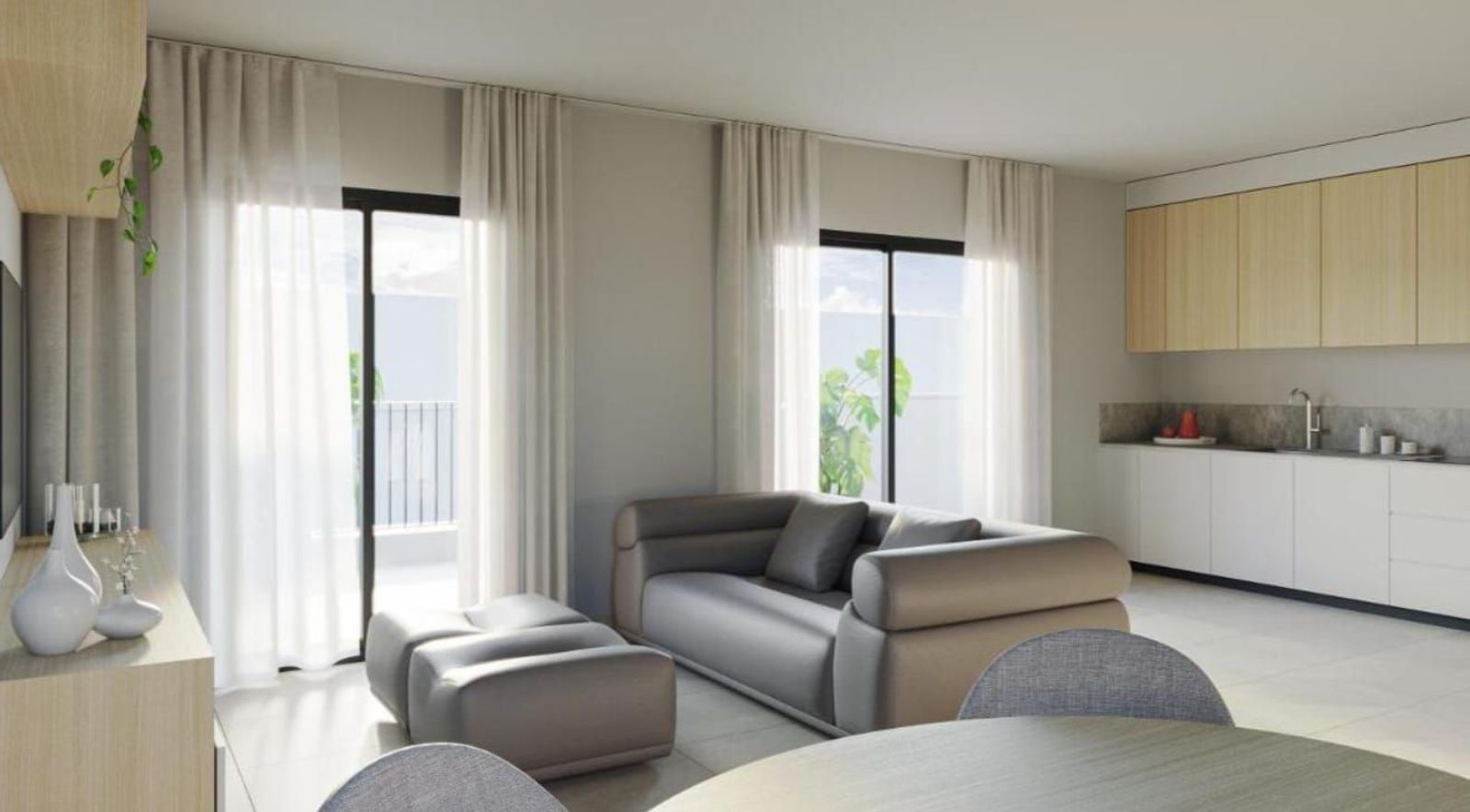 02 modern living room balcony view